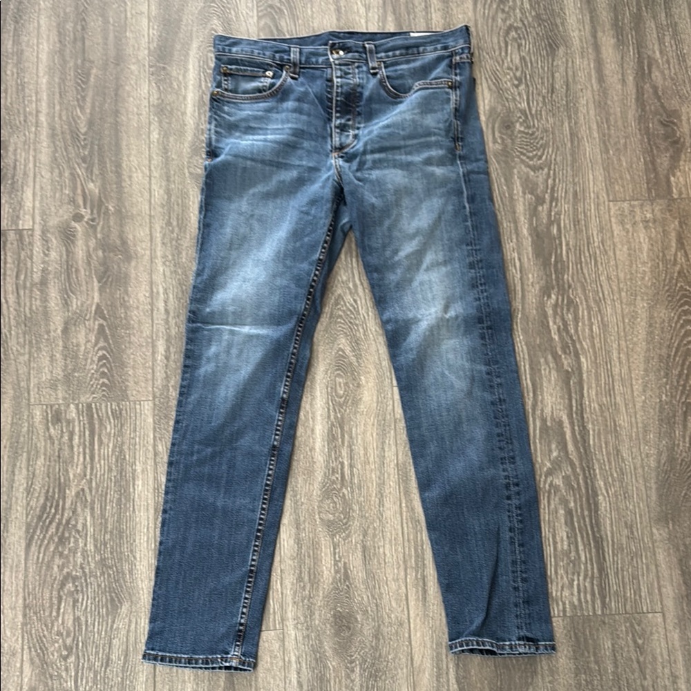 Rag & Bone Blue Slim Jeans with Natural Fading